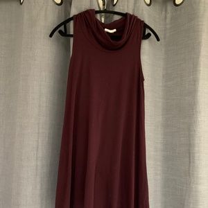 Burgundy Flowy Dress
